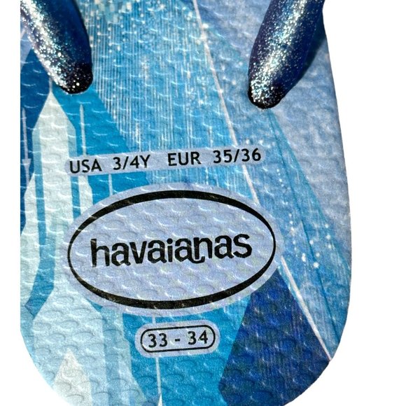 Havaianas Frozen Quiet Lilac Unisex-Child Slim Flip-Flop (Size 3/4Y - EUR 35/36) - Picture 6 of 6